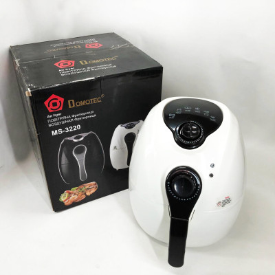 Аерофритниця Мультипіч Аерогриль Domotec MS-3220 1300W 4,5л Безмасляна з Таймером. Колір: білий