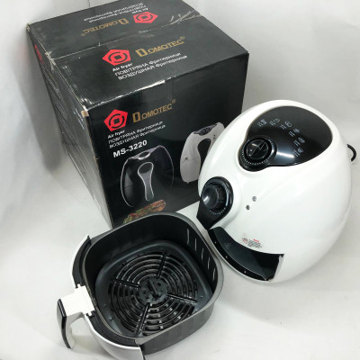 Аерофритниця Мультипіч Аерогриль Domotec MS-3220 1300W 4,5л Безмасляна з Таймером. Колір: білий