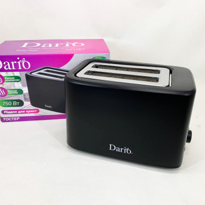 Тостер DARIO DT1007. Колір: чорний