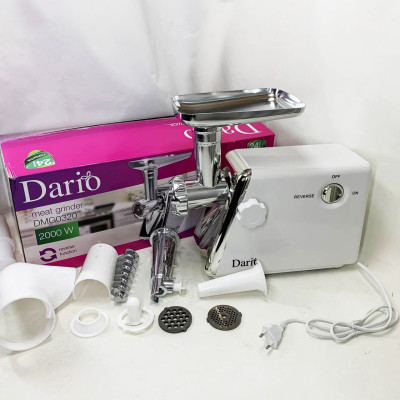 М`ясорубка електрична 2000 Вт Dario DMG0320. Колір: білий