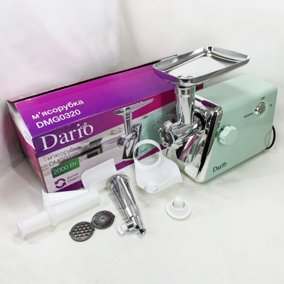 М`ясорубка електрична 2000 Вт Dario DMG0320. Колір: зелений