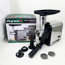 М&#39;ясорубка електрична з нержавіючої сталі VILGRAND V1212MG сталева 1200 Вт