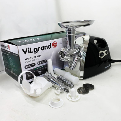Электромясорубка ViLgrand V203-BRMG. Цвет: черный