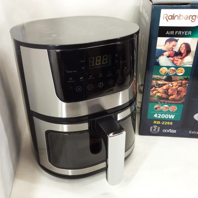 Аерогриль Rainberg RB-2268 4200W аерофрітюрниця безолійна без олії з регулюванням температури 8 л