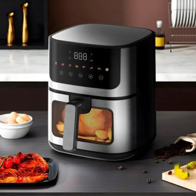 Аерогриль Rainberg RB-2268 4200W аерофрітюрниця безолійна без олії з регулюванням температури 8 л