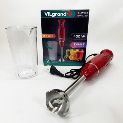 Блендер ViLgrand VBH4330. Колір: червоний Блендер ViLgrand VBH4330. Колір: червоний