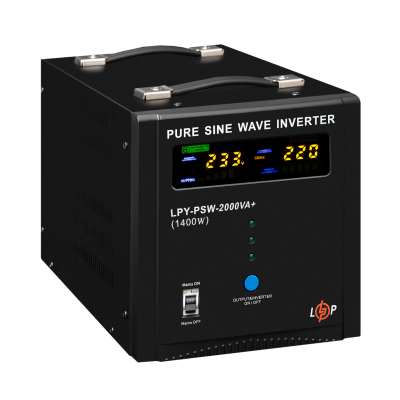 ДБЖ LogicPower LPY-PSW-2000VA+ (1400Вт) 10A/20A з правильною синусоїдою 24V