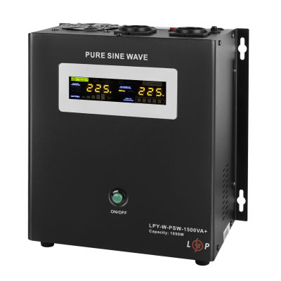 ДБЖ з правильною синусоїдою 24V LPY-W-PSW-1500VA+(1050Вт)10A/15A