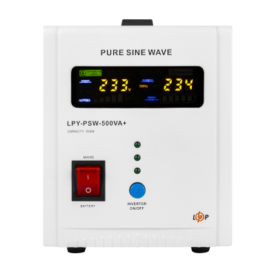 ДБЖ з правильною синусоїдою 12V LPY-PSW-500VA+ (350Вт) 5A/10A ДБЖ з правильною синусоїдою 12V LPY-PSW-500VA+ (350Вт) 5A/10A