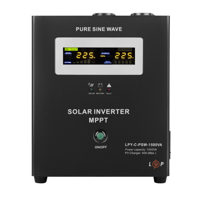 Сонячний інвертор (ДБЖ) LogicPower LPY-С-PSW-1500VA (1050Вт) MPPT 24V Сонячний інвертор (ДБЖ) LogicPower LPY-С-PSW-1500VA (1050Вт) MPPT 24V