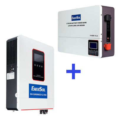 Гибридный инвертор EnerSol EHI-SUNONECO6.2KW+EB-SK-51.2V100Ah