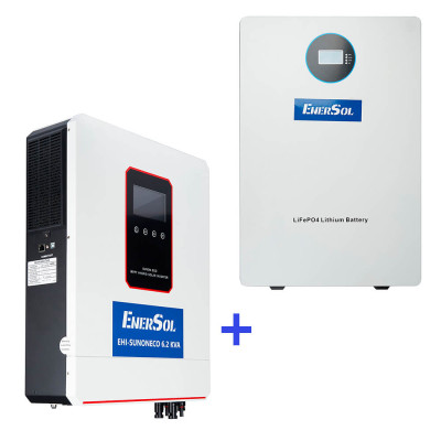 Гибридный инвертор EnerSol EHI-SUNONECO6.2KW+EB-SK-51.2V200Ah