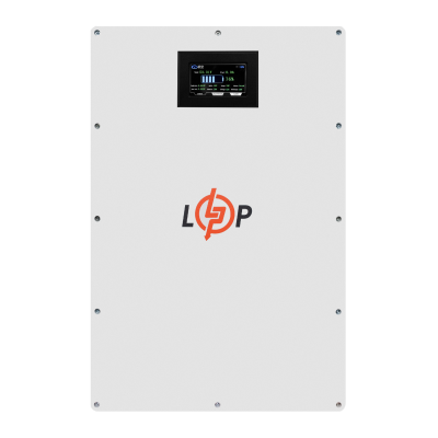 Акумулятор LP LiFePO4 51,2V - 100 Ah (5120Wh) (BMS 100A/50А) метал LCD Smart RS485/CAN JK настінний