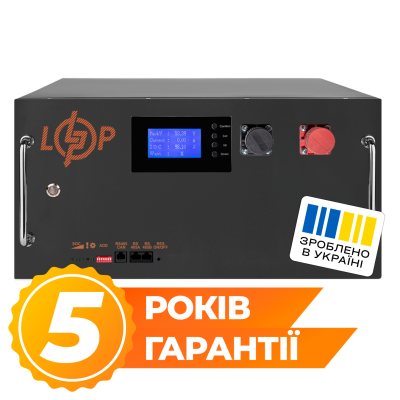 Аккумулятор LP LiFePO4 51,2V - 280 Ah (14336Wh) (BMS SP 200A/100А) RM RS485/CAN LCD BL Аккумулятор LP LiFePO4 51,2V - 280 Ah (14336Wh) (BMS SP 200A/100А) RM RS485/CAN LCD BL