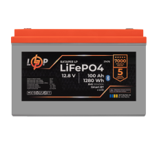 Аккумулятор LP LiFePO4 12,8V - 100 Ah (1280Wh) (BMS 100A/50А) пластик LCD Smart BT
