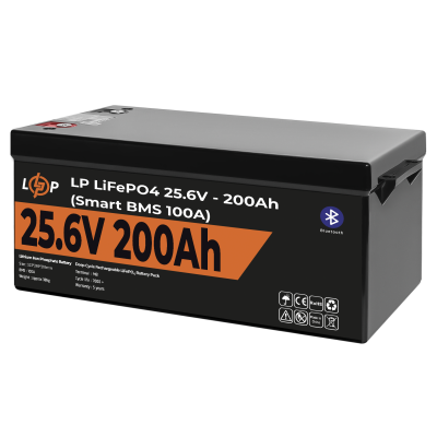Аккумулятор LP LiFePO4 24V (25,6V) - 200 Ah (5120Wh) (Smart BMS 100А) с BT пластик