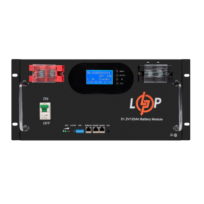Акумулятор LP LiFePO4 51,2V - 120 Ah 6000Wh (Smart BMS 100A) з LCD RM AB RS485/CAN