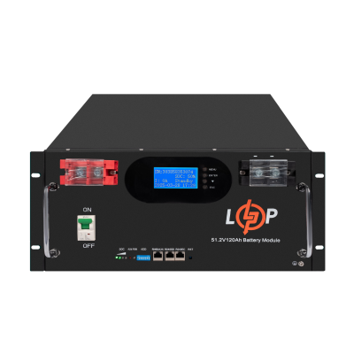 Акумулятор LP LiFePO4 51,2V - 120 Ah 6000Wh (Smart BMS 100A) з LCD RM AB RS485/CAN
