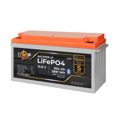 Аккумулятор LP LiFePO4 12,8V - 304 Ah (3891Wh) (BMS 200A/200А) пластик Smart BT