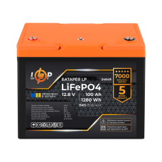 Аккумулятор LP LiFePO4 12,8V - 100 Ah (1280Wh) (BMS 80A/40А) пластик для ИБП