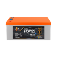 Аккумулятор LP LiFePO4 25,6V - 230 Ah (5888Wh) (BMS 200A/200А) пластик LCD Smart BT
