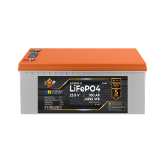 Акумулятор LP LiFePO4 25,6V - 160 Ah (4096Wh) (BMS 150A/75А) пластик LCD для ДБЖ