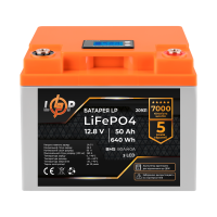 Аккумулятор LP LiFePO4 для ИБП LCD 12V (12,8) - 50 Ah (640Wh) (BMS 80A/40A) пластик