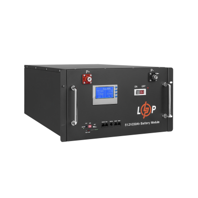 Аккумулятор LP LiFePO4 48V (51,2V) – 230 Ah (11776Wh) (Smart BMS 200A) с LCD RM RS485/CAN