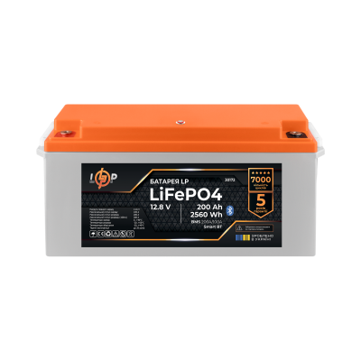 Аккумулятор LP LiFePO4 12,8V - 200 Ah (2560Wh) (BMS 200A/100А) пластик Smart BT Аккумулятор LP LiFePO4 12,8V - 200 Ah (2560Wh) (BMS 200A/100А) пластик Smart BT