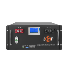 Аккумулятор LP LiFePO4 48V (51,2V) – 100 Ah (5120Wh) (Smart BMS 100A) с LCD RM