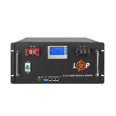 Аккумулятор LP LiFePO4 48V (51,2V) – 100 Ah (5120Wh) (Smart BMS 100A) с LCD RM Аккумулятор LP LiFePO4 48V (51,2V) – 100 Ah (5120Wh) (Smart BMS 100A) с LCD RM