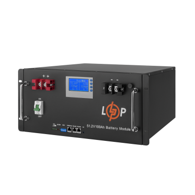 Аккумулятор LP LiFePO4 48V (51,2V) – 100 Ah (5120Wh) (Smart BMS 100A) с LCD RM