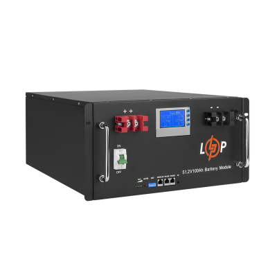 Аккумулятор LP LiFePO4 48V (51,2V) – 100 Ah (5120Wh) (Smart BMS 100A) с LCD RM