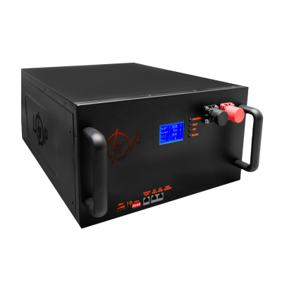 Аккумулятор LP LiFePO4 51,2V - 100 Ah (5120Wh) (BMS 200A/100А) с LCD металлом Smart RM RS485/CAN