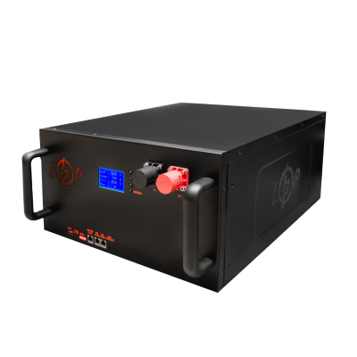 Аккумулятор LP LiFePO4 51,2V - 100 Ah (5120Wh) (BMS 200A/100А) с LCD металлом Smart RM RS485/CAN