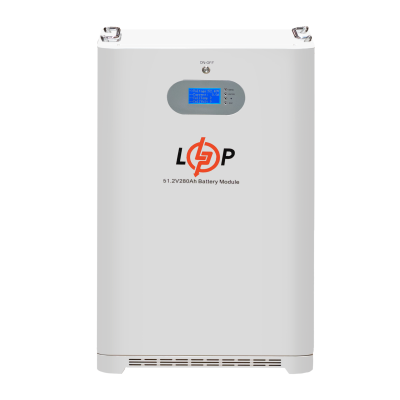 Акумулятор LP LiFePO4 51,2V - 280 Ah (14336 Wh) (Smart BMS 200A) з LCD AB RS485/CAN
