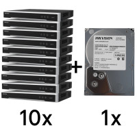 DS-7608NXI-K2(D) 10 шт + DS40HKVS-VX1 Комплект Hikvision