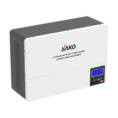 Аккумуляторная батарея литий-железо-фосфатная 100Аг 51.2В 5120Втг Sako SK-51.2V100Ah Li-Wall series LiFePo4 настенный монтаж