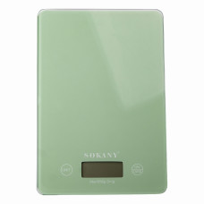 Весы для кухни Sokany до 5 кг электронные на батарейках Зеленый Lugi SK-19027GR