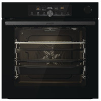 Духовой шкаф Gorenje электрический, 77л, A+, пар, дисплей, готовка на разных уровнях, пиролиз, черный