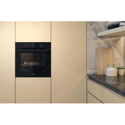 Духова шафа Whirlpool електрична, 71л, A, конвекція, чорна