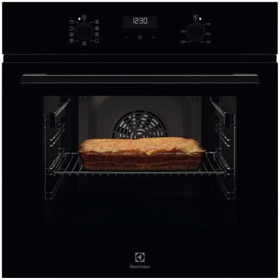 Духовой шкаф Electrolux электрический, 65л, A, дисплей, конвекция, телескопические направляющие, черный