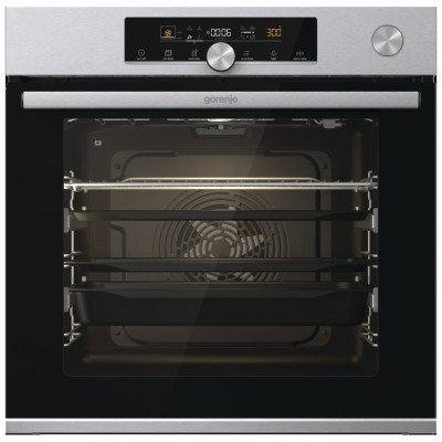 Духова шафа Gorenje електрична, 77л, A+, пара, пригот. на кількох рівнях, дисплей, нерж