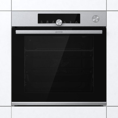 Духова шафа Gorenje електрична, 77л, A+, пара, пригот. на кількох рівнях, дисплей, нерж