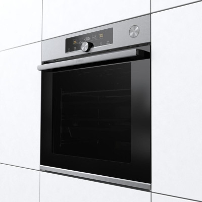 Духова шафа Gorenje електрична, 77л, A+, пара, пригот. на кількох рівнях, дисплей, нерж