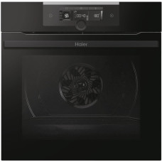 Духовой шкаф Haier электрический, 70л, A+, дисплей, конвекция, телескопические направляющие, черный