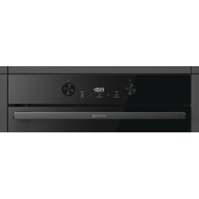 Духова шафа Gorenje електрична, 77л, A+, пара, дисплей, піроліз, чорний