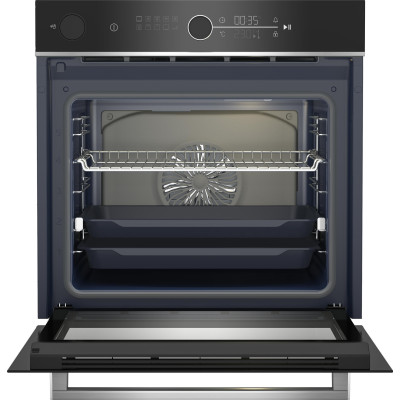 Духовой шкаф Beko электрический, 72л, A+, дисплей, конвекция, пар, телескопические направляющие, нерж.