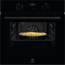 Духовой шкаф Electrolux электрический, 65л, А, пар, дисплей, конвекция, телескопические направляющие, черный