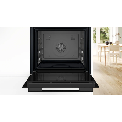 Духовой шкаф Bosch электрический, 76л, A, дисплей, конвекция, телескопические направляющие (2 уровня), черный